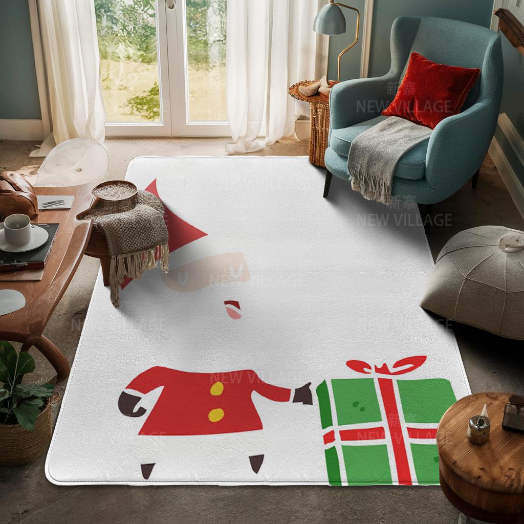 Ковер у входа в дом Домашний коврик у двери Гостиная Ванная Комната Ноги ванная комната Нескользящие коврики с водопоглощением для ванной Счастливого Рождества зима