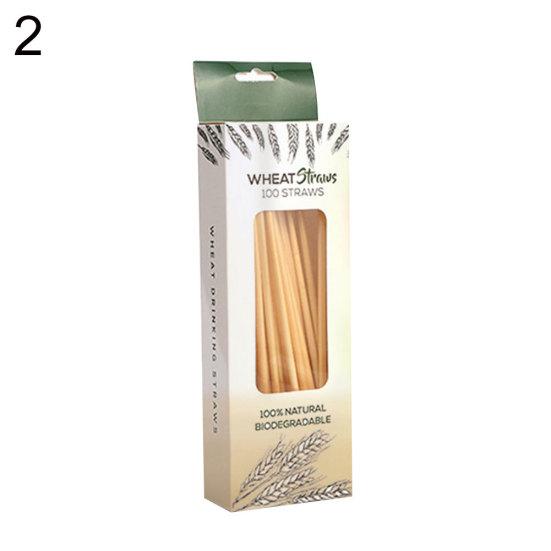 100 шт., биоразлагаемые одноразовые соломинки для бара и кухни, посуда для напитков