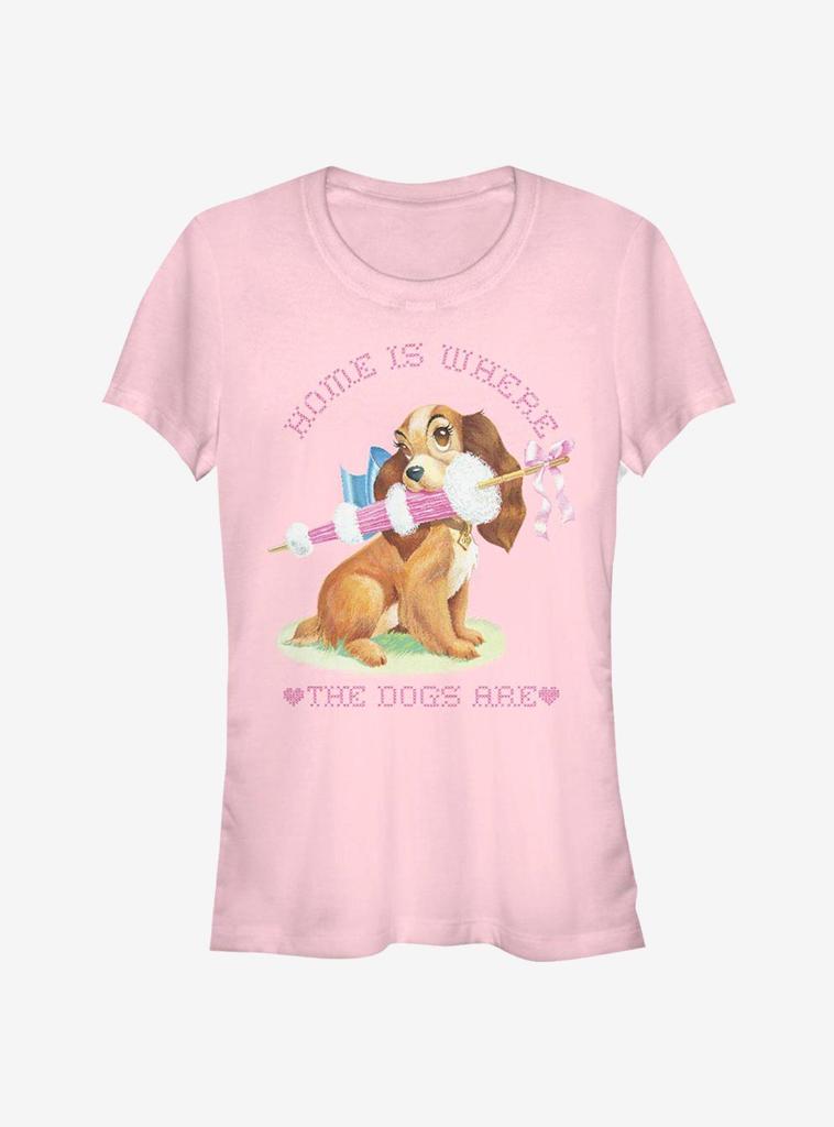 Lady And The Tramp Home Is Where The Dogs Are Classic Girls T-Shirt