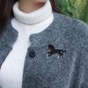 Oil Dripping Running Horse Brooch Sweater Cardigan Coat Business Suit Zodiac Animal Lapel Pin Men Women Fashion Jewelry Clothing Accessories