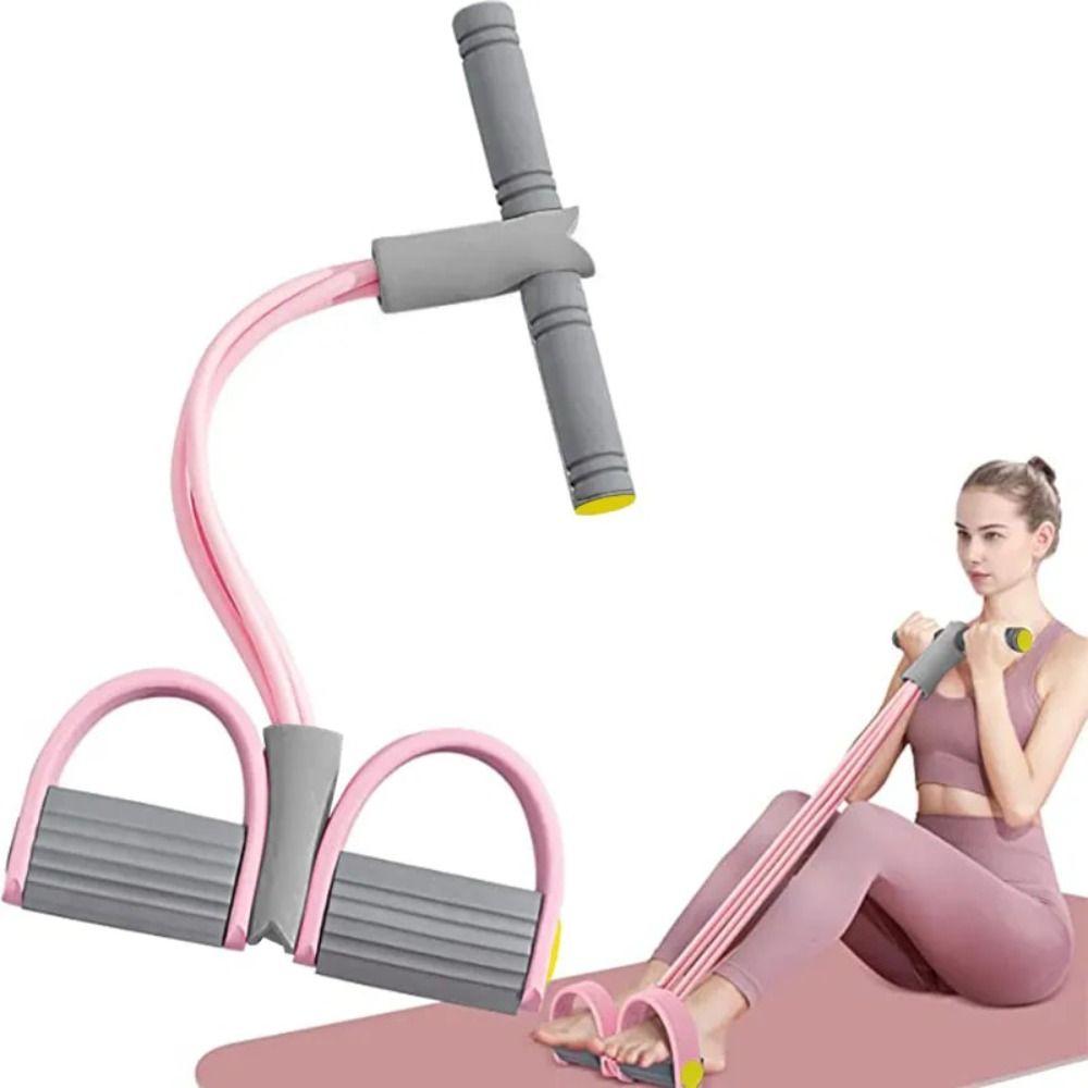 4-Tube Yoga Pedal Puller Thicken Elastic Pull Rope Multifunction Resistance Band Waist