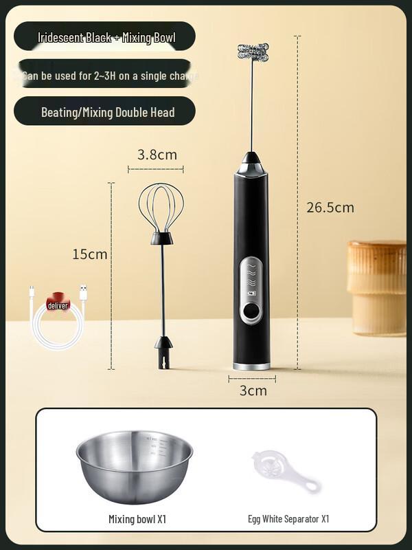 Zhaoran Handheld Electric Egg Beater & Milk Frother