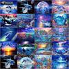 DIY Full Round Diamond Painting Cross Stitch 3D Sunset Marine Organism Home Decoration Arts Diamond Painting 5d Diamond Art Painting