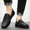 New Breathable Business Casual Shoe Soft Sole Comfortable Lazy Shoes Dad Shoe Dou Dou Shoes British Fashion Men's Leather Shoes
