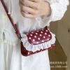 Mini Small Bag Women's 2025 New Trendy Lace Shoulder Bag Premium Polka Dot Messenger Bag Small Square Bag