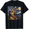 German Shepherd Dog Van Gogh Style Starry Night T-Shirt