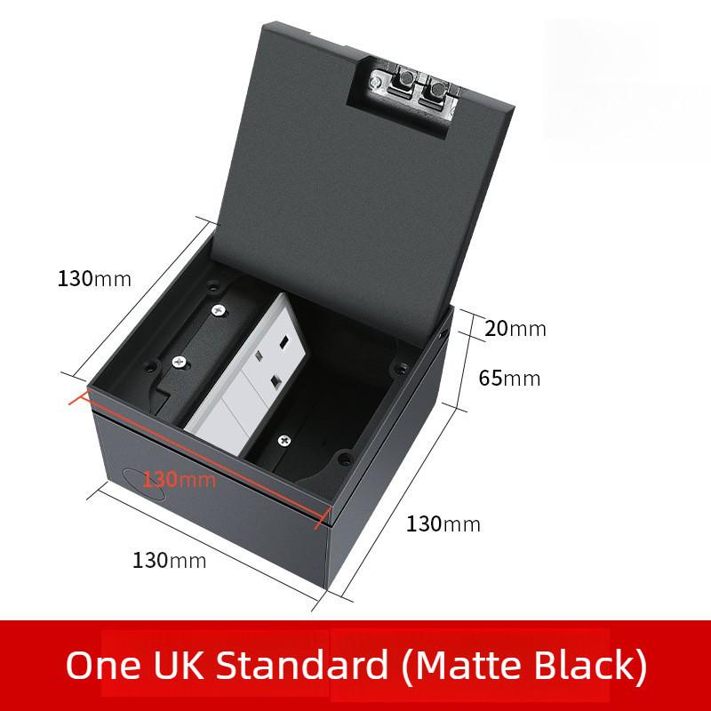 Stainless Steel Embedded Ground Socket Invisible Flat Style Floor Socket Universal Hidden Ground Socket Box