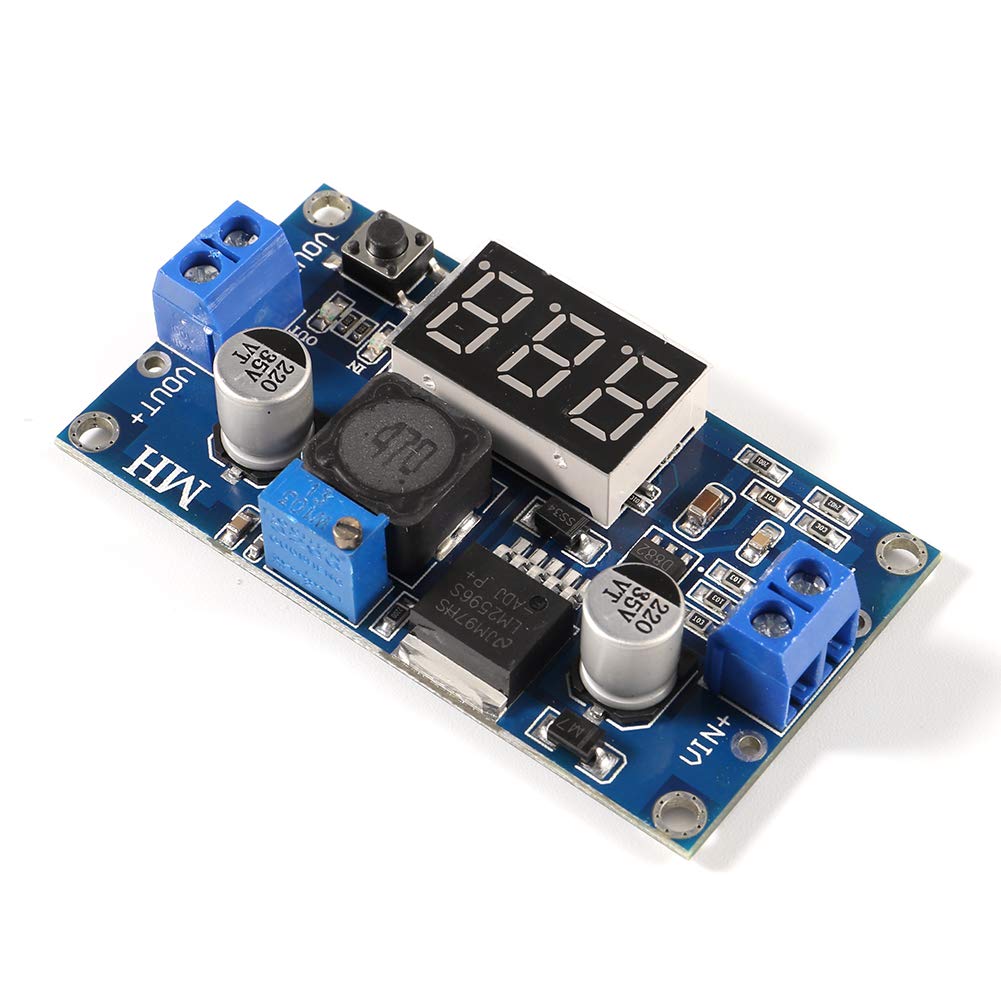 2 Pcs LM2596s DC Buck Converter, MELIFE Adjustable DC to DC Step-down Voltage Regulator Power Module 36V 24V 12V to 5V 2A Voltage Stabilizer with LED