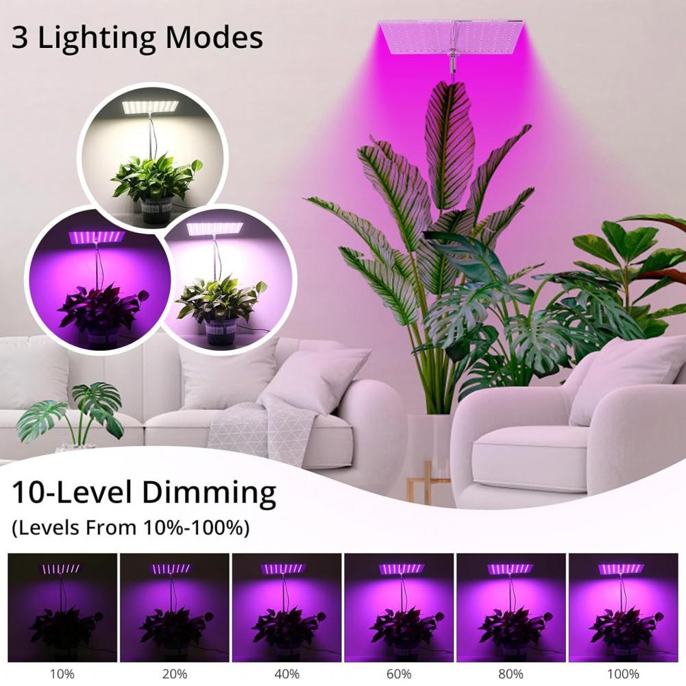 Adjustable Bracket Plant Lamp Telescopic Grow Light with Timer Height Adjustable Full Spectrum Led Grow Light with for Indoor