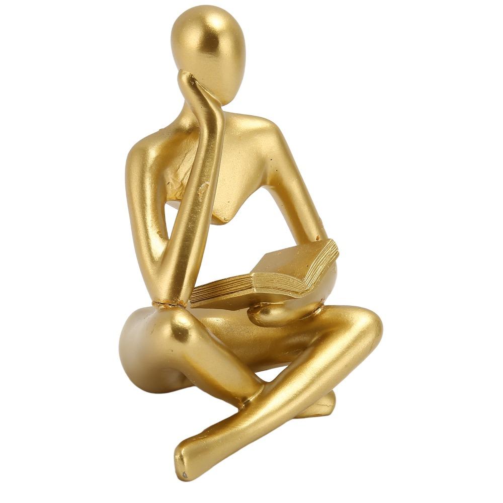 Resin Resin Thinker Desktop Statue Bookshelf Decorative Figurine Hotel Interior Display Piece