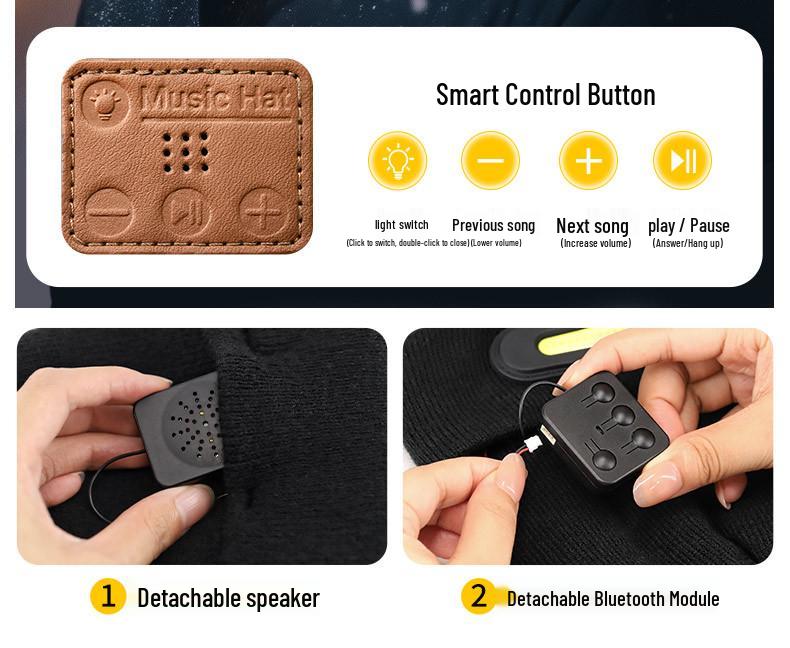 Светодиодная беспроводная Bluetooth шляпа для музыкального фестиваля
