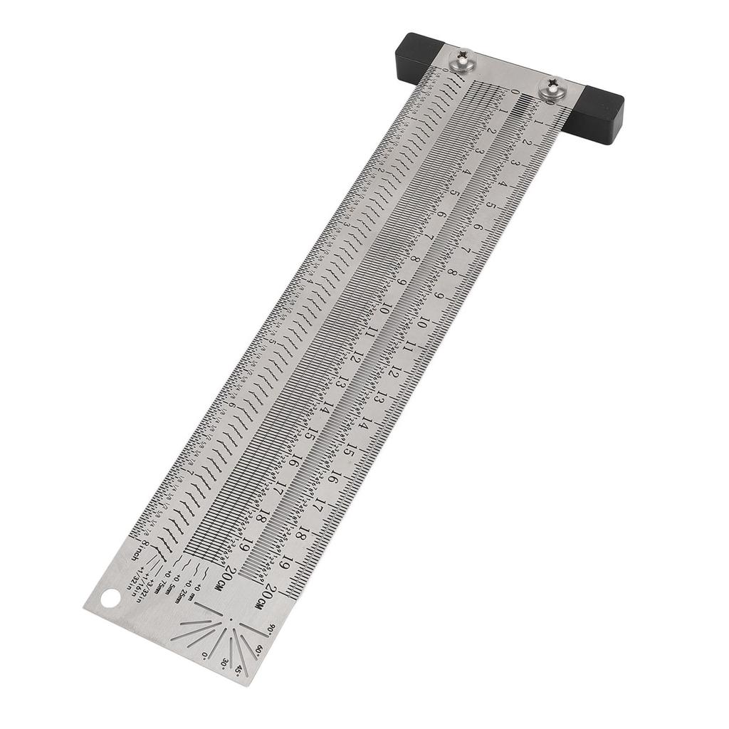 Маркировочный угольник 20 см 8 дюймов из нержавеющей стали, позиционирующая разметочная линейка с карандашом для деревообработки
