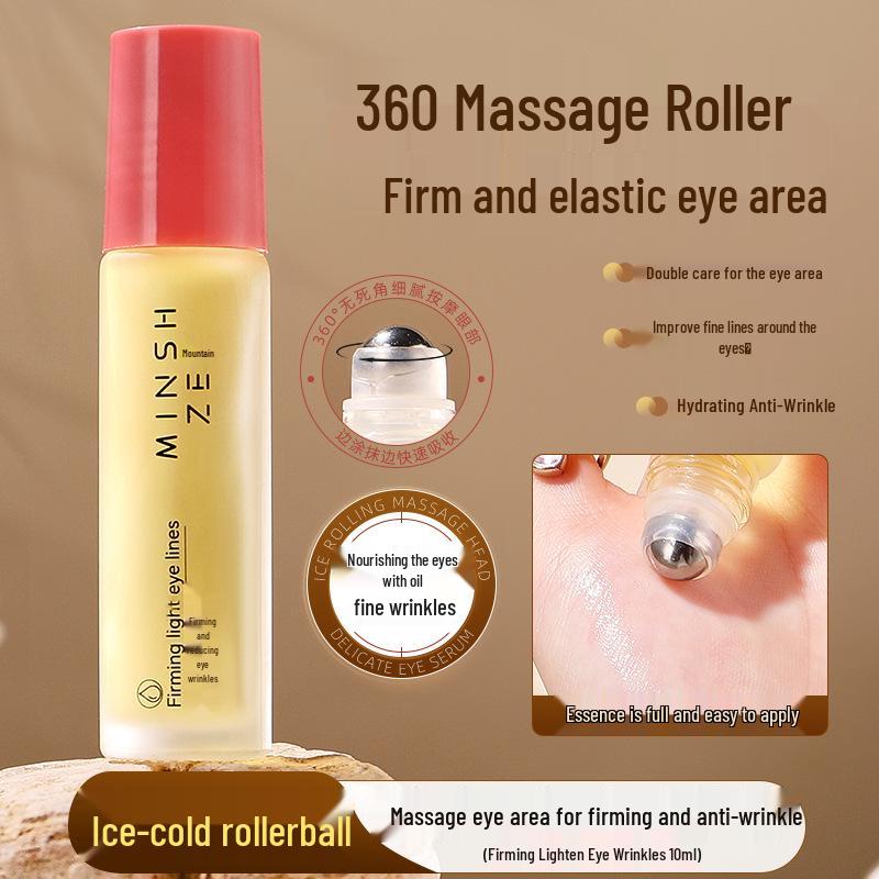 Mingxi Zhi Eye Serum: Firming Oil To Lighten Dark Circles, Eye Bags & Lines with Lifting Massage Rollerball.