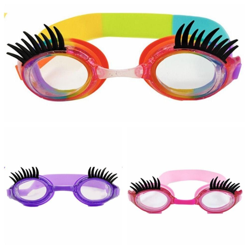 Anti Fog Eyelash Glasses Waterproof Swimming Goggles Childrens Swimming Goggles  Water Sports