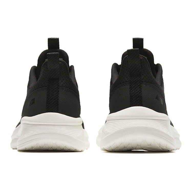 Anta Running Series Shock Absorbing Non-Slip Low-Top Running Shoes Men Sneakers Black White 912425513-2