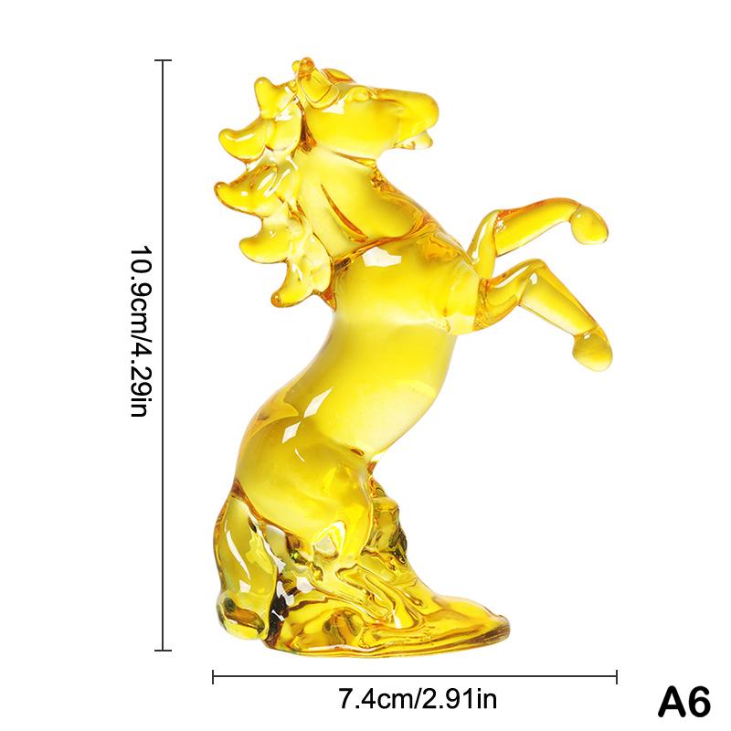 Хрустальная фигурка лошади 2026 год статуэтка лошади по знаку зодиака украшение для дома рабочего стола книжной полки офиса декор лошади фэн-шуй приносит удачу
