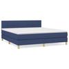 3140631 vidaXL Divan Bed with Mattress Blue 160x200 Cm Fabric