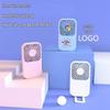 Квадратный ручной мини-вентилятор USB: Портативный, перезаряжаемый электрический карманный вентилятор с принтом в виде животного