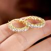 Серьги-кольца Anziw 14K Gold Filled 3 мм с кубическим цирконием Huggie, круглая огранка, для женщин, свадебная вечеринка, ювелирный подарок, новые