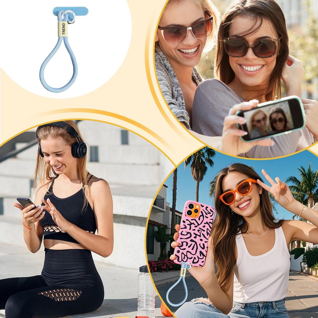 New Phone Wrist Strap Adjustable Cellphone Hand Wrist Lanyard For Girl Gift Traveling Drop Protection Cell Phone Wristlet Strap