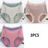 3PCS Plus Size Women's Lace High-Waist Seamless Summer Panties - Sexy Design Breathable Fabric Bulk Orders with Discounts