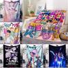 K-Pop Demon Hunter Cartoon Multifunctional Plush Throw Blanket, Novelty Warm Blanket, Suitable for All Seasons, Huntrix Fan Gift