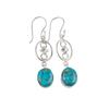 Blue Copper Turquoise Gemstone 925 Sterling Silver Jewelry Handmade Earrings EE-17-38