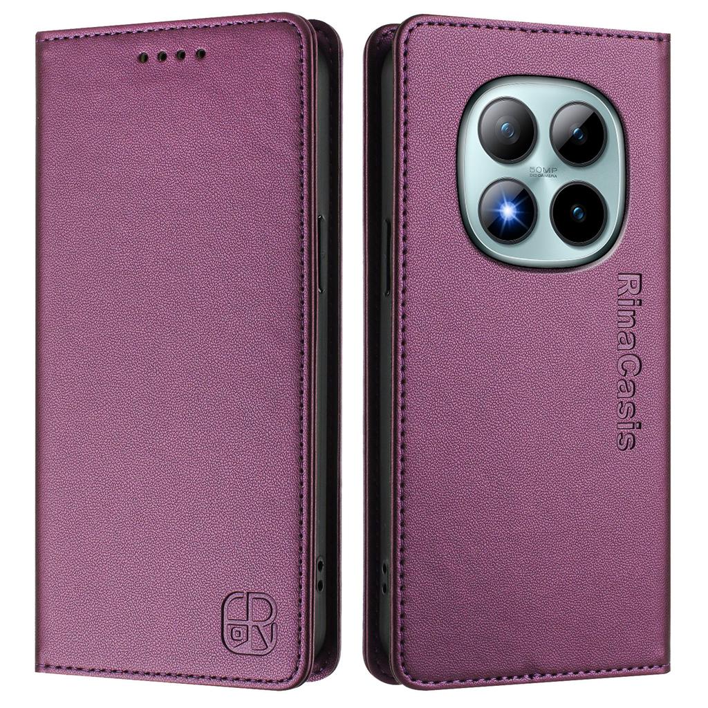 Для Xiaomi Redmi Note 15 Pro+ 5G Кожаный чехол RINACASIS RC01 Чехол для телефона с RFID-блокировкой Кошелек-подставка