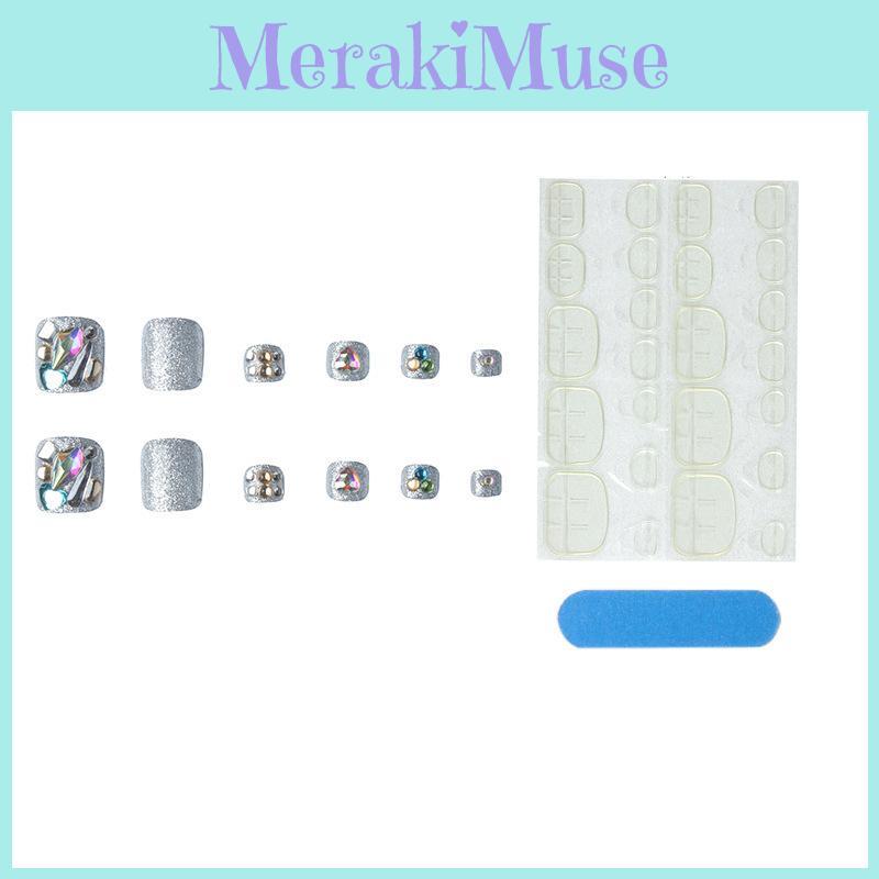 Unique J-216 Toe Nail Wraps In Sparkling Big Diamond Design