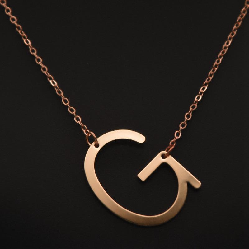 Женское ожерелье из 26 английских букв с орнаментом, пульсирующая цепочка, персонализированное ожерелье с буквами