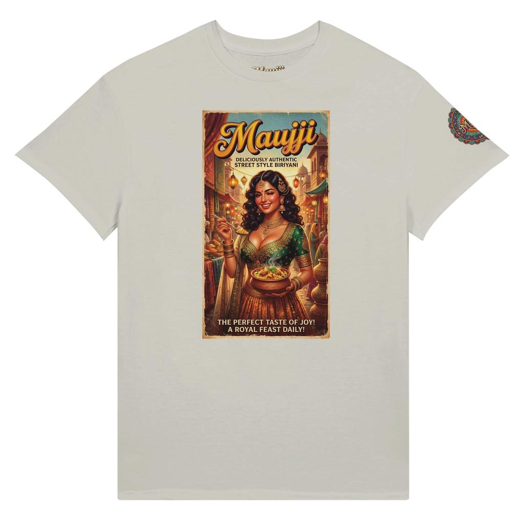 Maujji Biryani T-Shirt - Heavyweight Cotton Shirt, Biryani Lover Apparel