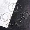 Metal Exaggerated Punk Ring Personalized Temperament Hoop Earrings Fashion Ear Studs Jewelry