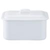 Nichi Nichi Tools Enamel Storage Container Rectangle Canister Rice 2kg Bread Case Made In Japan White