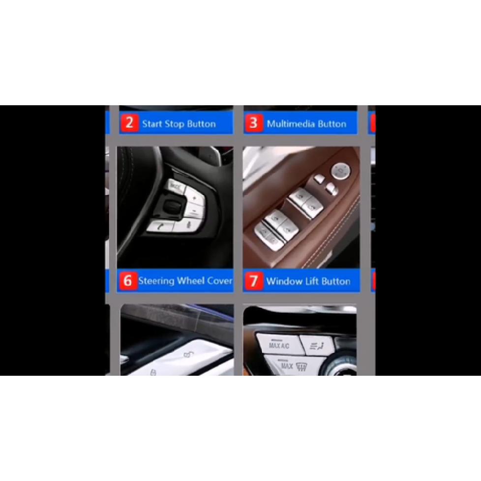 Stainless For BMW 5 Series X3 G30 G31 G01 Car Headlight Switch Panel Cover Trim