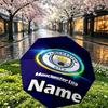 Custom Name Personalized Manchester City FC Print Umbrella, Auto Open Close, 8‑Rib Sturdy Frame, Commute Camping Hiking Use, Birthday Gift