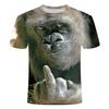 New T-shirt 3D Printing Same Animal Monkey Children's T-shirt Short Sleeve Funny Design Casual Top Graphic Kids T-shirts