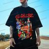 Hip Hop Gorillaz T-shirt Anime Virtual Role Graphic Men Women Tops Casual Short Sleeve Tees Rock Band Gorillaz Cotton T Shirt