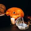 Halloween Skull Candlestick Ornaments Resin Skull Candle Holders Decor for Table