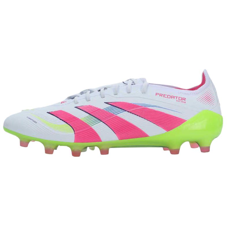 Adidas Predator Elite 25 Comfortable Versatile Non-Slip Durable Soccer Shoes Unisex Soccer Shoes White Pink JQ0905