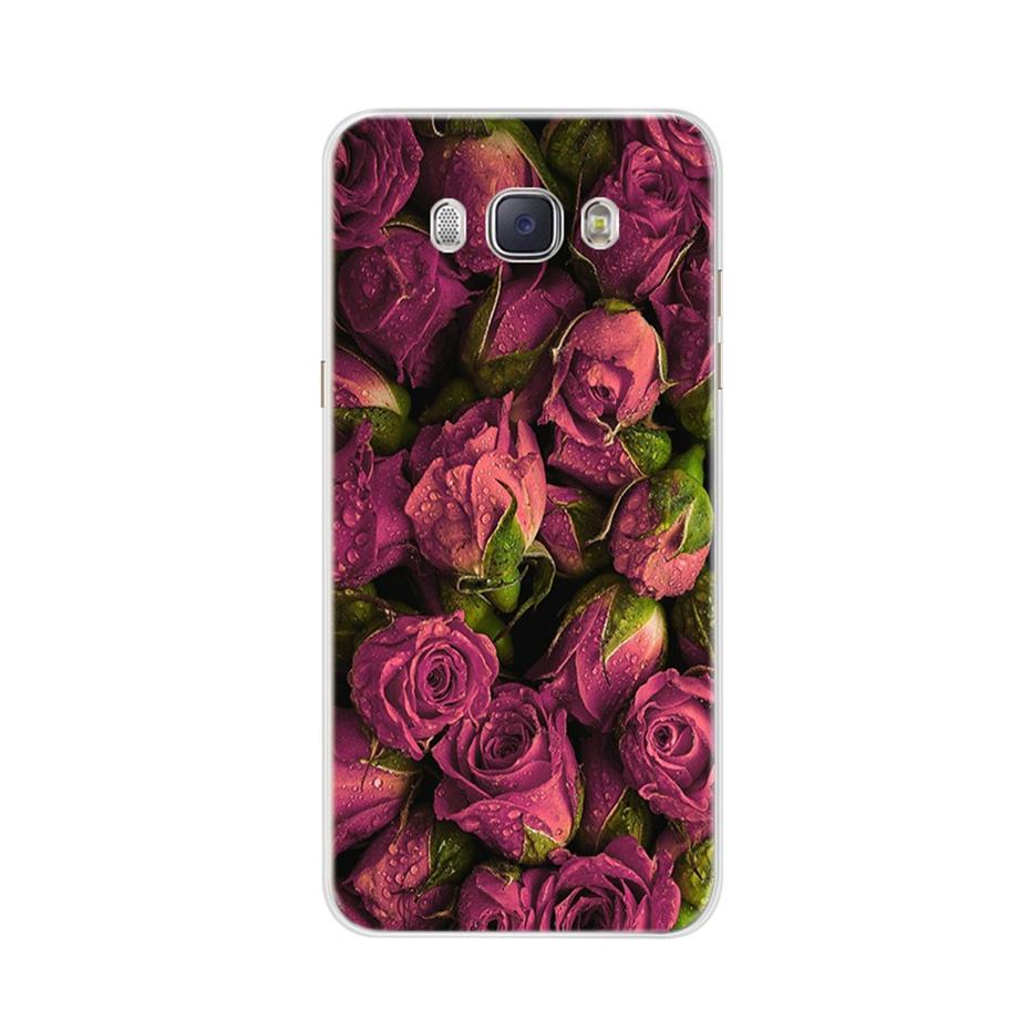 Для чехла Samsung Galaxy J5 2016 Чехол J510 J510F Обложка Цветы Расписная Задняя Защитная Крышка Телефона Для Coque Samsung J5 2016 Чехол