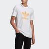 adidas Originals Трилистник с логотипом Спортивная футболка с круглым вырезом Мужские топы Белые GN3486