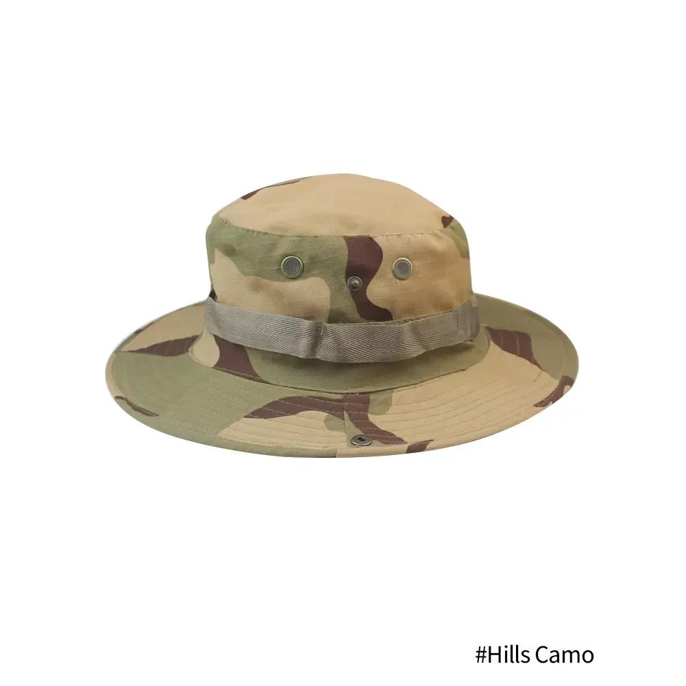 Camouflage Boonie Hat Tactical Bucket Hats Panama Summer Cap Hunting Hiking Outdoor Camo Sun Caps Men