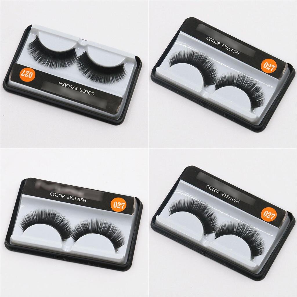 027 Натуральные длинные накладные ресницы оптом 2000 пар ручной работы на хлопковой основе