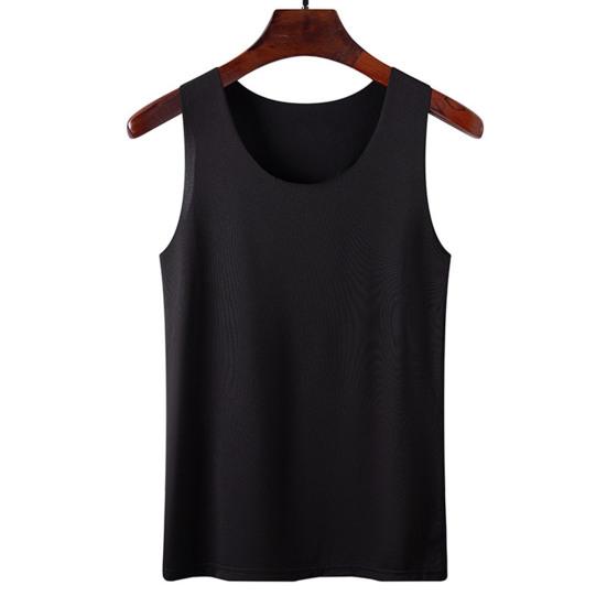 Women Bottoming Vest Ice Silk Seamless Sleeveless Pure Color Plus Size Stretchy Round Neck Dry Dry Cooling Camisole Summer Dating Office Vacation