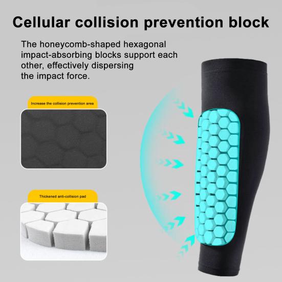 Футбольные щитки для детей и подростков, компрессионный рукав для икр с сотовыми вставками, защита икр для футбола