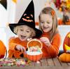 Candy Box - Halloween Candy Container, Decorative Storage Box | Bright Orange Festive Design, Easy Open Lid With Handle, Perfect For Kids Party Favors