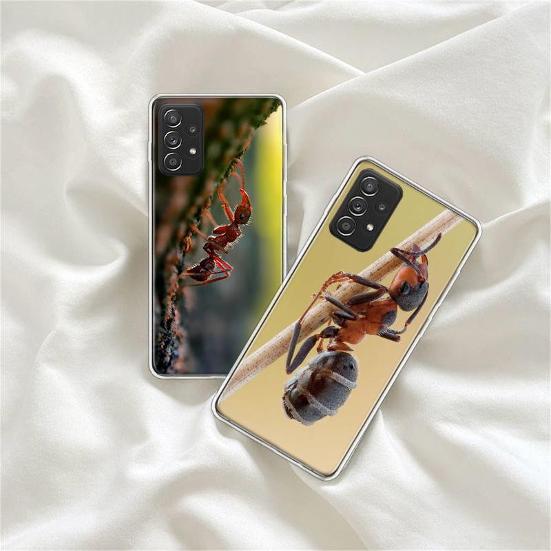 Красные огненные муравьи, Рабочие муравьи Чехол для телефона для Samsung A54 A57 A37 A17 A14 A15 A12 A24 A34 A55 A35 A25 A52S A07 A05S A04S A22 A32 A72