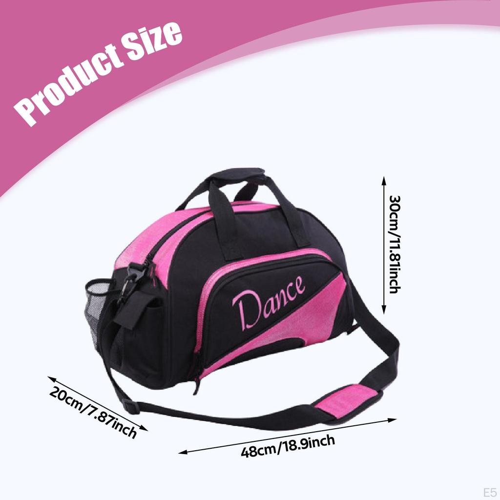 Dance Duffle Bag Shoulder Versatile with Handle Tote Shoe Compartment for Outdoor