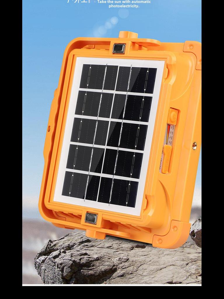 Портативный перезаряжаемый солнечный прожектор для кемпинга на открытом воздухе и использования в чрезвычайных ситуациях