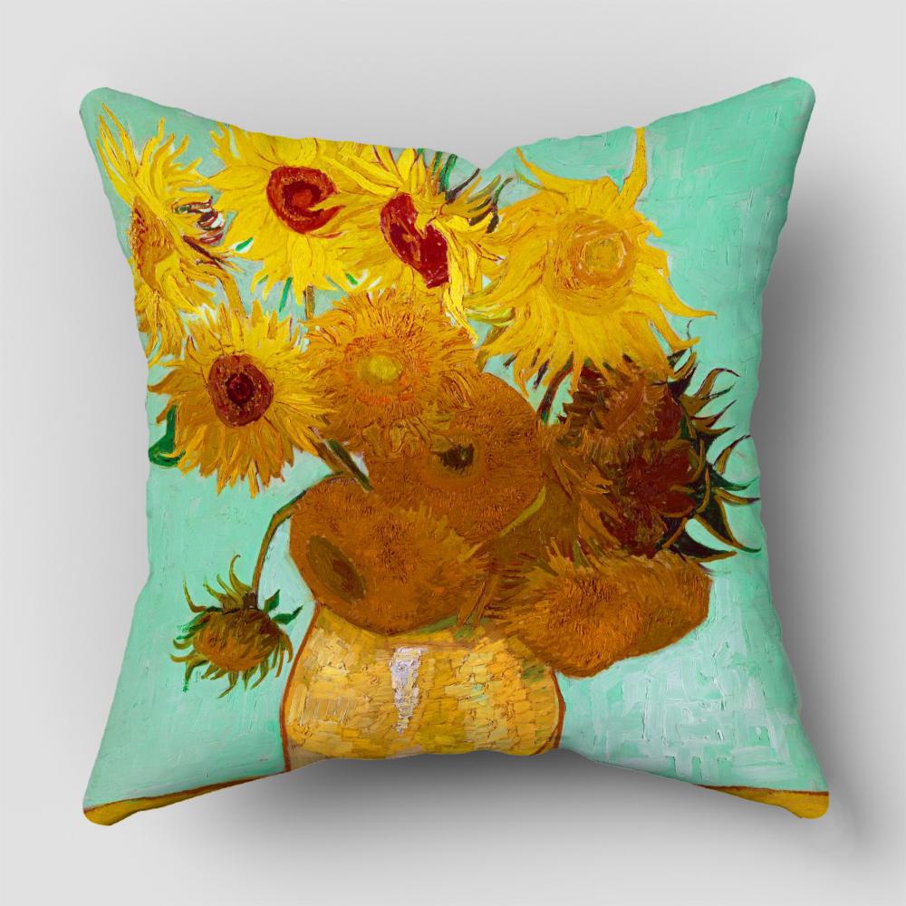 Коллекция принтов масляной живописи Ван Гога Декоративный узор Наволочка для дома Квадратный Декор для офиса Наволочка для подушки наволочки